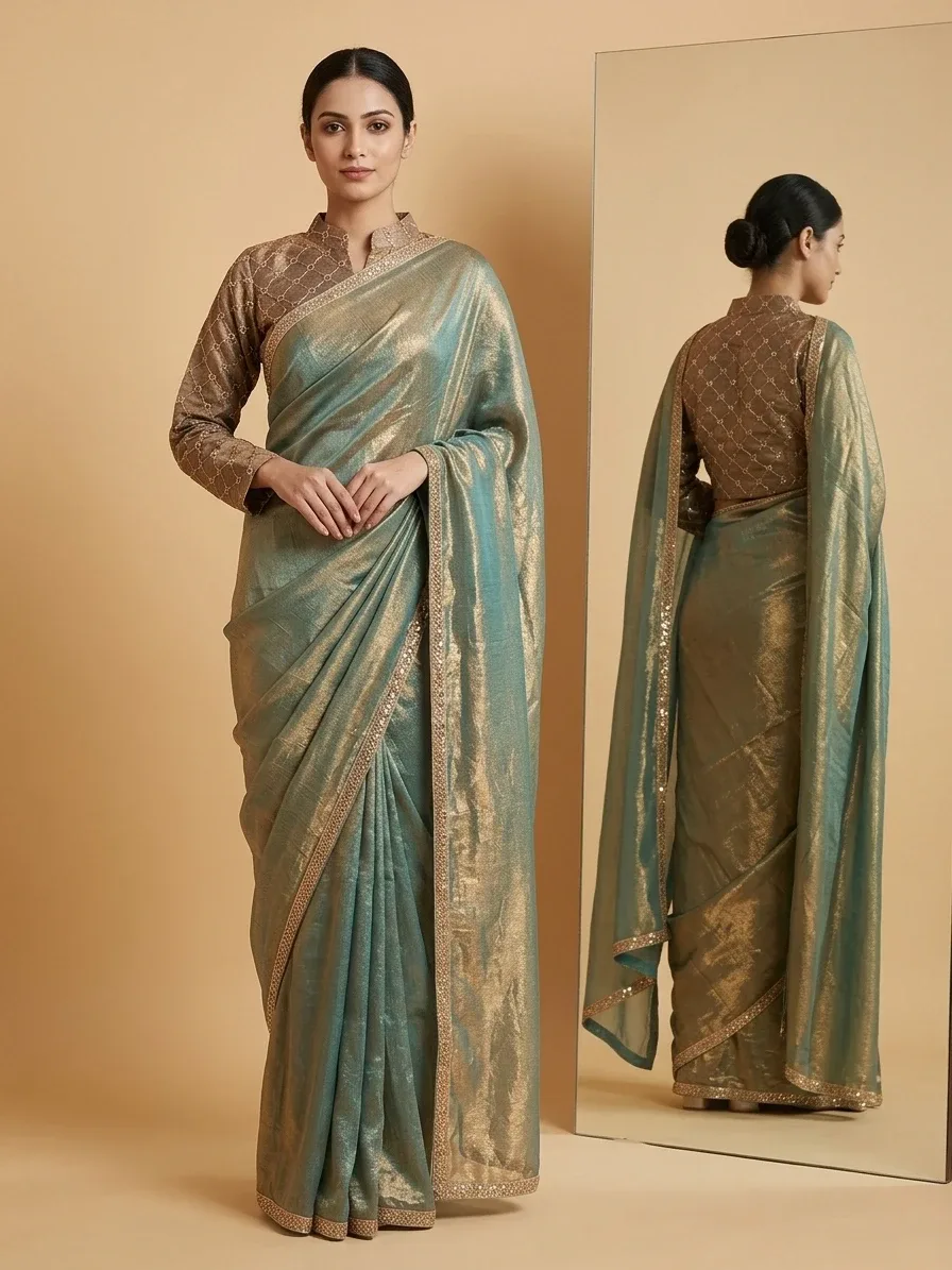 fendi silk saree – Royal Orchid