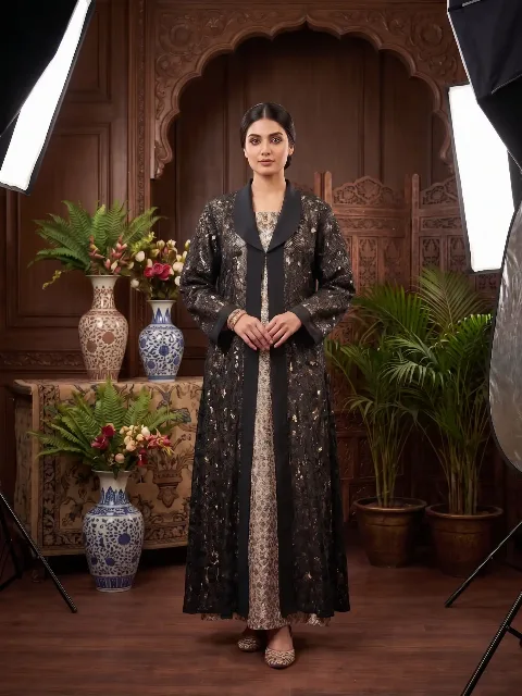 black embroidered abaya – Monarch Coat