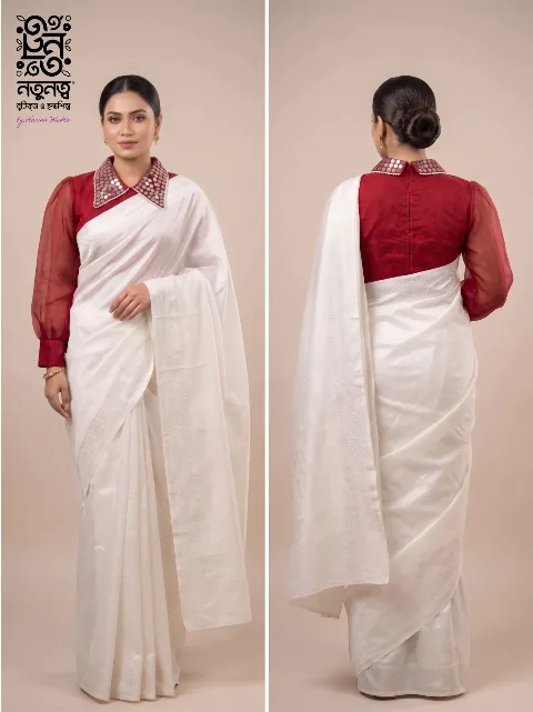 maroon mirror work blouse – Mirror Glam