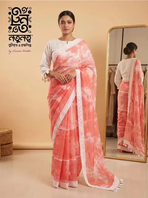 batik saree – Light Bloom
