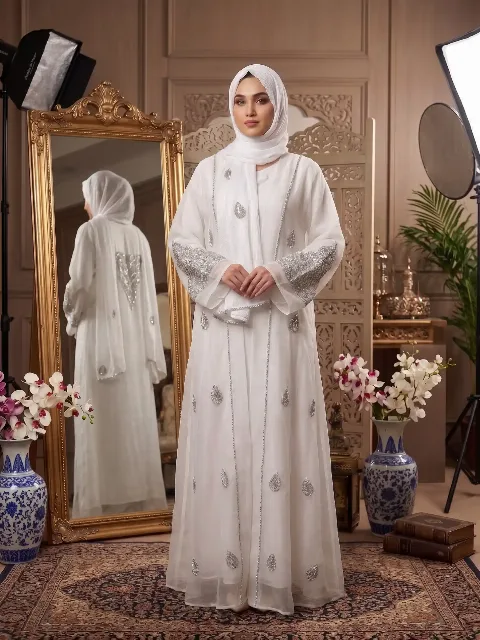 white karchupi abaya – Minar